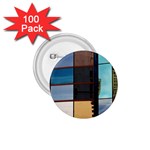 Glass Facade Colorful Architecture 1.75  Buttons (100 pack)  Front