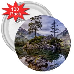Hintersee Ramsau Berchtesgaden 3  Buttons (100 Pack)  by BangZart