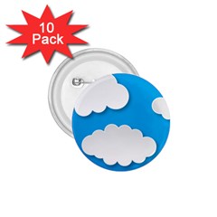 Clouds Sky Background Comic 1 75  Buttons (10 Pack) by BangZart