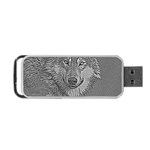 Wolf Forest Animals Portable USB Flash (Two Sides) Back