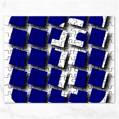 Facebook Social Media Network Blue Rectangular Jigsaw Puzzl by Celenk