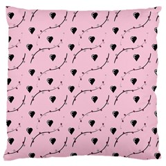 Love Hearth Pink Pattern Large Cushion Case (two Sides) by Celenk