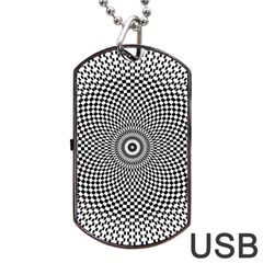 Kaleidoscope Pattern Kaleydograf Dog Tag Usb Flash (one Side) by Celenk