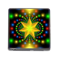 Christmas Star Fractal Symmetry Memory Card Reader (square) by Celenk