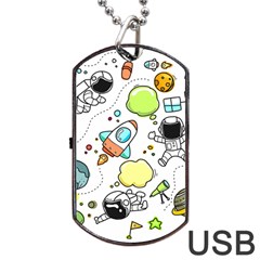 Sketch Set Cute Collection Child Dog Tag Usb Flash (two Sides) by Celenk