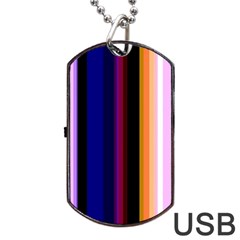Abstract Background Pattern Textile 3 Dog Tag Usb Flash (one Side) by Celenk