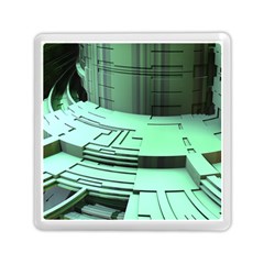 Futuristic Urban Architecture Memory Card Reader (square)  by Celenk