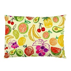 Cute Fruits Pattern Pillow Case by paulaoliveiradesign