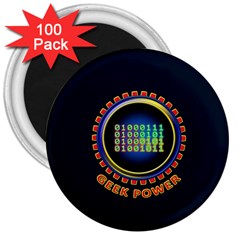 Geek Power 3  Magnets (100 Pack) by linceazul