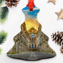 Abbey Ruin Architecture Medieval Ornament (christmas Tree)  by Celenk