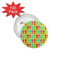 Colorful Robots 1 75  Buttons (100 Pack)  by snowwhitegirl