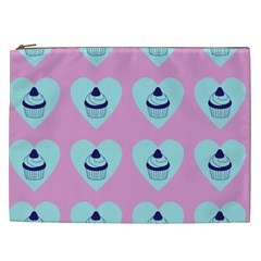 Cupcakes In Pink Cosmetic Bag (xxl)  by snowwhitegirl