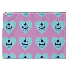 Cupcakes In Pink Cosmetic Bag (xxl)  by snowwhitegirl