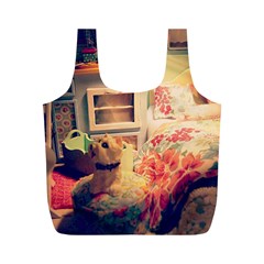 Cream Dollhouse Full Print Recycle Bags (m)  by snowwhitegirl
