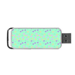 Minty Hearts Portable Usb Flash (two Sides) by snowwhitegirl