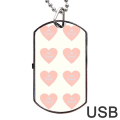 Cupcake White Pink Dog Tag Usb Flash (two Sides) by snowwhitegirl