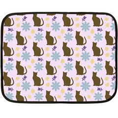 Outside Brown Cats Fleece Blanket (mini) by snowwhitegirl