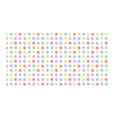 Blue Pink Yellow Eggs On White Satin Wrap by snowwhitegirl