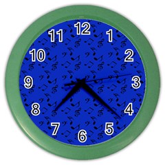 Royal Blue Music Color Wall Clocks by snowwhitegirl