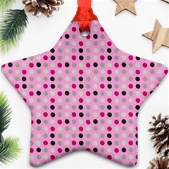 Grey Magenta Eggs On Pink Star Ornament (two Sides) by snowwhitegirl