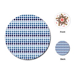 Blue Dots Playing Cards (round)  by snowwhitegirl