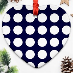 Big Dot Blue Heart Ornament (two Sides) by snowwhitegirl