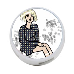 Girl Sitting 4-port Usb Hub (one Side) by snowwhitegirl