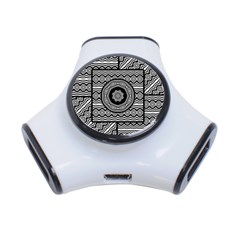 Wavy Panels 3-port Usb Hub by linceazul
