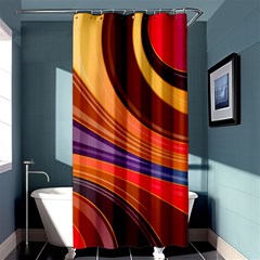 Abstract Colorful Background Wavy Shower Curtain 36  X 72  (stall)  by Nexatart