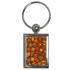 Pattern Background Ethnic Tribal Key Chains (rectangle)  by Nexatart