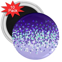 Purple Disintegrate 3  Magnets (10 Pack)  by jumpercat