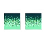 Green Disintegrate Cufflinks (Square) Front(Pair)