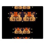 Geisha With Friends In Lotus Garden Having A Calm Evening Double Sided Flano Blanket (Large)  Blanket Back