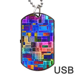 Background Art Abstract Watercolor Dog Tag Usb Flash (one Side) by Nexatart