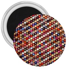 Mosaic Pattern Quilt Pattern 3  Magnet by paulaoliveiradesign