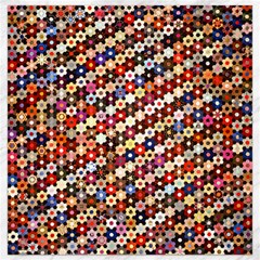 Mosaic Pattern Quilt Pattern Canvas 16  X 16  by paulaoliveiradesign