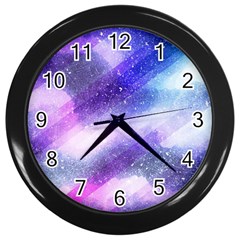 Background Art Abstract Watercolor Wall Clocks (black) by Nexatart