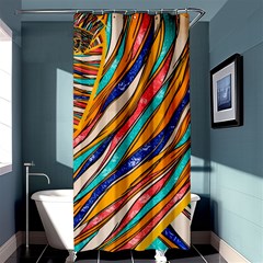 Fabric Texture Color Pattern Shower Curtain 36  X 72  (stall)  by Nexatart