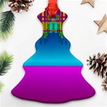 Sky Earth And Star Fall Christmas Tree Ornament (Two Sides) Back