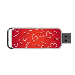 Background Valentine S Day Love Portable Usb Flash (one Side) by Nexatart