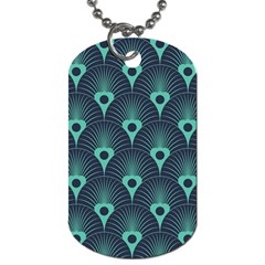 Blue,teal,peacock Pattern,art Deco Dog Tag (one Side) by NouveauDesign