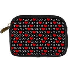 Xoxo Valentines Day Pattern Digital Camera Cases by Valentinaart
