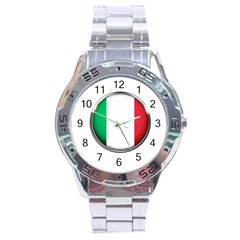 Italy Country Nation Flag Stainless Steel Analogue Watch by Nexatart
