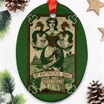  St. Patricks day  Oval Ornament (Two Sides) Back