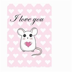 Cute Mouse - Valentines Day Large Garden Flag (two Sides) by Valentinaart