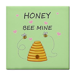 Bee Mine Valentines Day Tile Coasters by Valentinaart