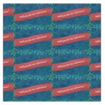 Valentine Day Pattern Large Satin Scarf (Square) Front