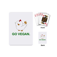 Go Vegan - Cute Chick  Playing Cards (mini)  by Valentinaart
