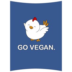Go Vegan - Cute Chick  Back Support Cushion by Valentinaart