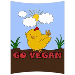 Go Vegan - Cute Chick  Back Support Cushion by Valentinaart